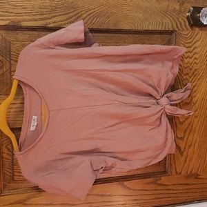 Madewell pink knot tee